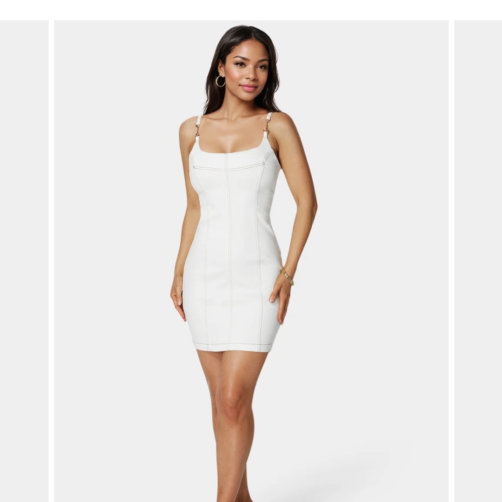bebe White Mini Dress size 10